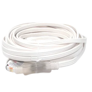 100' White 12/3-3 Flat Line  OSHA Extension Power Cord