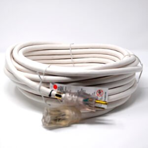 25' White 12/3-3 Flat Line OSHA Extension Power Cord