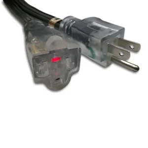 25ft Nema 5-15P to Nema 5-15R Flat Lighted Extension Cord 12/3 SPT-3 NA 20A 125V